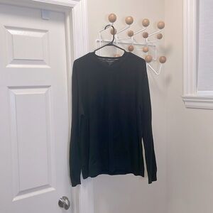 Banana Republic - Silk Cashmere Blend V-Neck Sweater - Black - XL